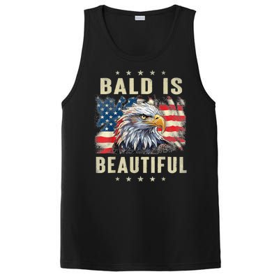 Bald Is Beautiful 4th Of July Independence Day Bald Eagle PosiCharge Competitor Tank