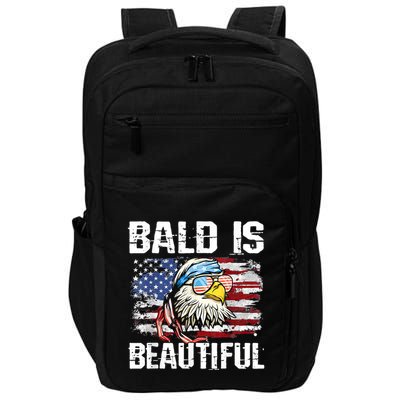 Bald Is Beautiful 4th Of July Independence Day Bald Eagle Impact Tech Backpack