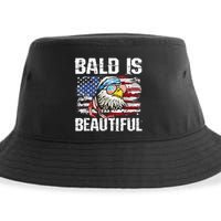 Bald Is Beautiful 4th Of July Independence Day Bald Eagle Sustainable Bucket Hat