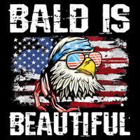Bald Is Beautiful 4th Of July Independence Day Bald Eagle 7-Panel Snapback Hat