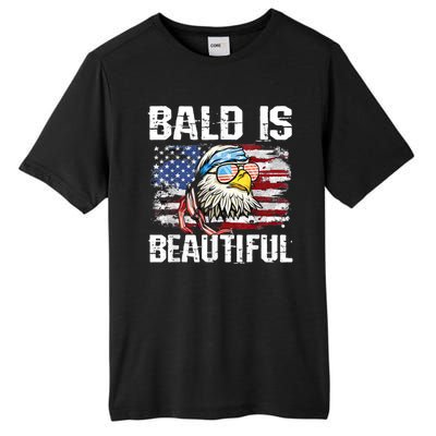 Bald Is Beautiful 4th Of July Independence Day Bald Eagle Tall Fusion ChromaSoft Performance T-Shirt