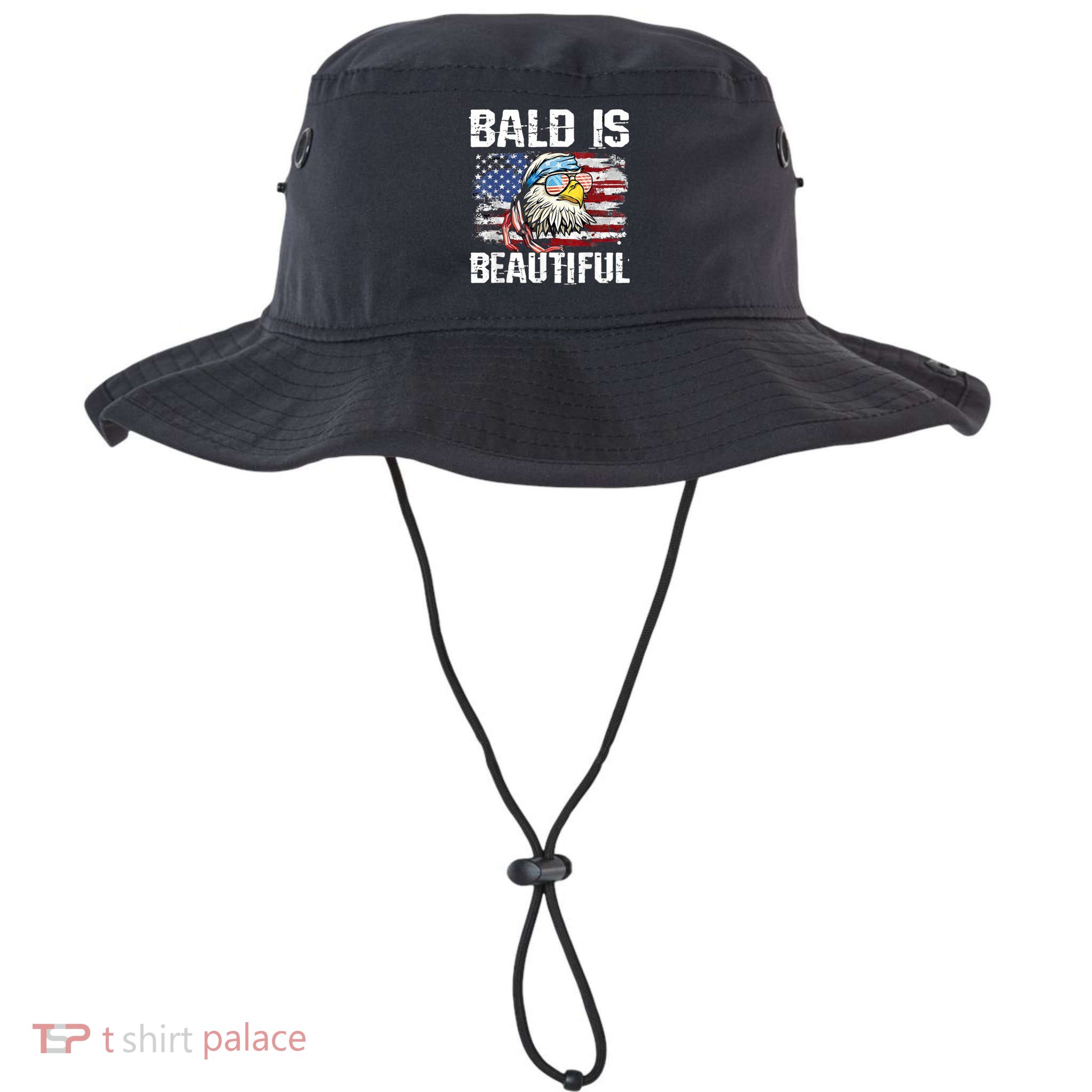 Bald Is Beautiful 4th Of July Independence Day Bald Eagle Bucket Hat