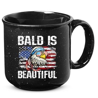 Bald Is Beautiful 4th Of July Independence Day Bald Eagle 15oz Campfire Ceramic Mug