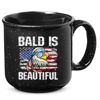 Bald Is Beautiful 4th Of July Independence Day Bald Eagle 15oz Campfire Ceramic Mug