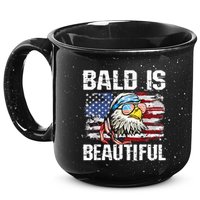 Bald Is Beautiful 4th Of July Independence Day Bald Eagle 15oz Campfire Ceramic Mug
