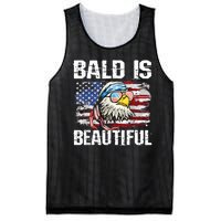 Bald Is Beautiful 4th Of July Independence Day Bald Eagle Mesh Reversible Basketball Jersey Tank