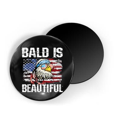 Bald Is Beautiful 4th Of July Independence Day Bald Eagle Magnet