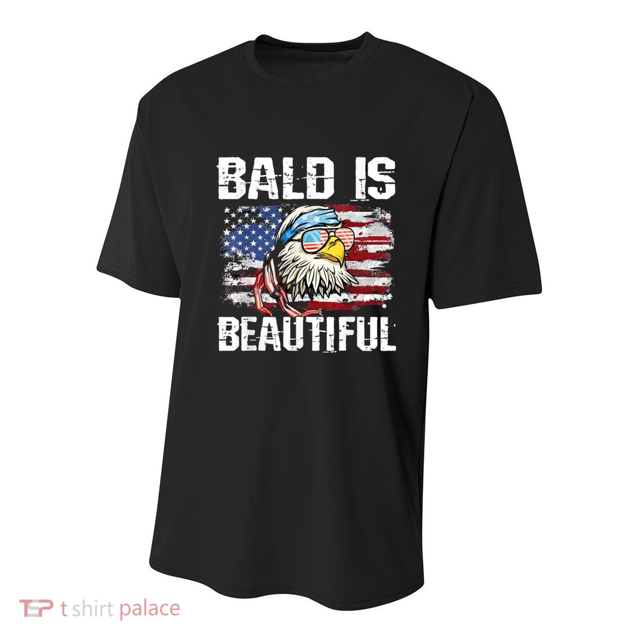 Bald Is Beautiful 4th Of July Independence Day Bald Eagle Youth Performance Sprint T-Shirt