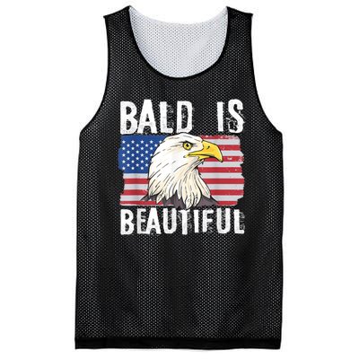 Bald Is Beautiful 4th Of July Independence Day Bald Eagle Mesh Reversible Basketball Jersey Tank