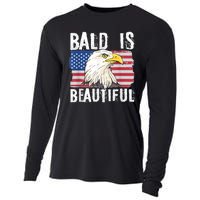 Bald Is Beautiful 4th Of July Independence Day Bald Eagle Cooling Performance Long Sleeve Crew