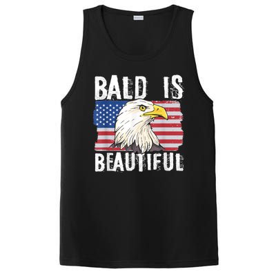 Bald Is Beautiful 4th Of July Independence Day Bald Eagle PosiCharge Competitor Tank