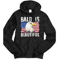 Bald Is Beautiful 4th Of July Independence Day Bald Eagle Tie Dye Hoodie