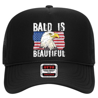 Bald Is Beautiful 4th Of July Independence Day Bald Eagle Trucker Hat