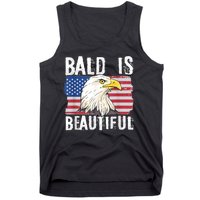 Bald Is Beautiful 4th Of July Independence Day Bald Eagle Tank Top