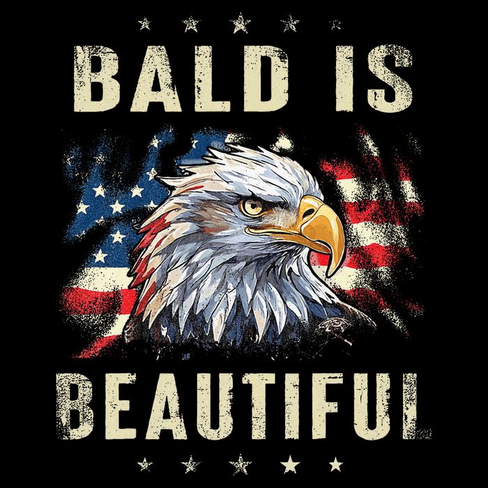 Bald Is Beautiful 4th Of July Independence Day America Eagle Cooling Performance Crew T-Shirt