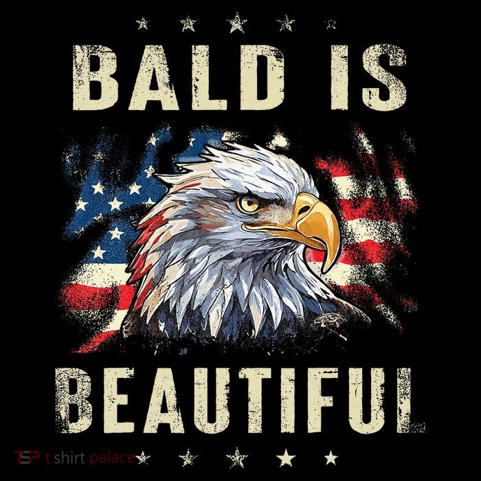 Bald Is Beautiful 4th Of July Independence Day America Eagle Drawstring Bag