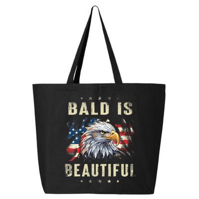 Bald Is Beautiful 4th Of July Independence Day America Eagle 25L Jumbo Tote