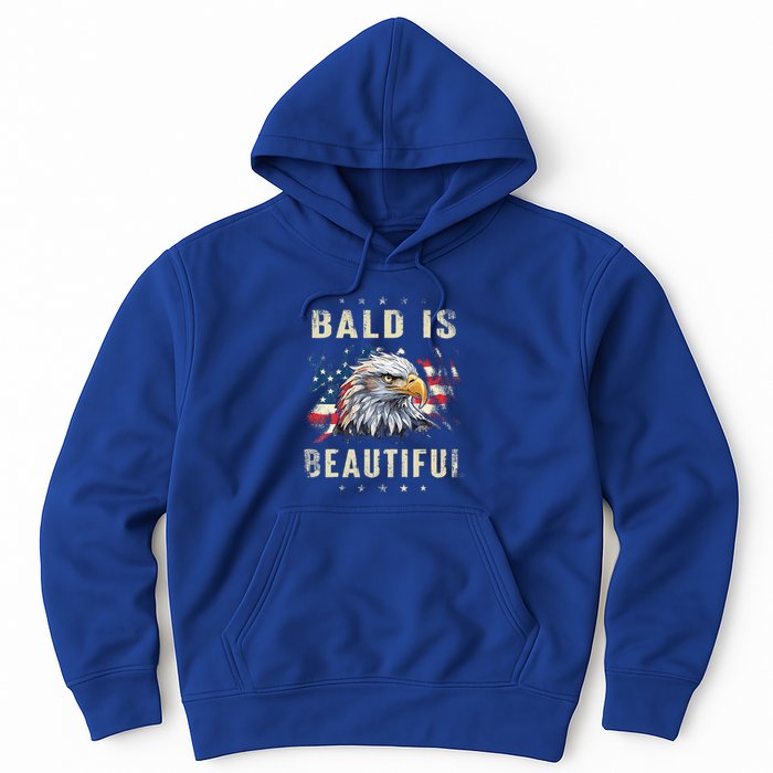 Bald Is Beautiful 4th Of July Independence Day America Eagle Hoodie