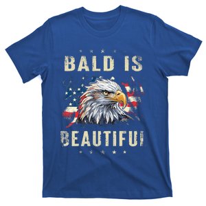 Bald Is Beautiful 4th Of July Independence Day America Eagle T-Shirt