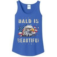 Bald Is Beautiful 4th Of July Independence Day America Eagle Ladies Essential Tank