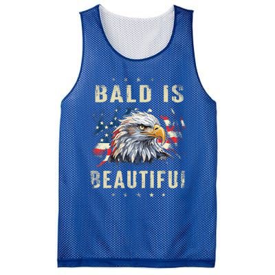 Bald Is Beautiful 4th Of July Independence Day America Eagle Mesh Reversible Basketball Jersey Tank