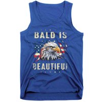 Bald Is Beautiful 4th Of July Independence Day America Eagle Tank Top