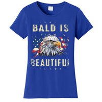 Bald Is Beautiful 4th Of July Independence Day America Eagle Women's T-Shirt