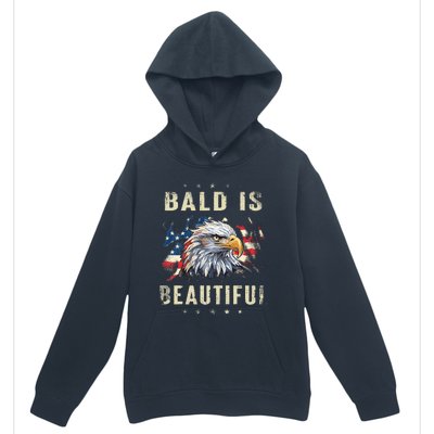 Bald Is Beautiful 4th Of July Independence Day America Eagle Urban Pullover Hoodie