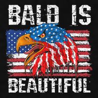 Bald Is Beautiful 4th Of July Independence Day Bald Ladies PosiCharge Tri-Blend Wicking Tank