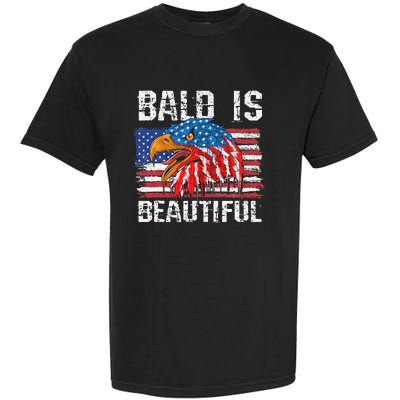 Bald Is Beautiful 4th Of July Independence Day Bald Garment-Dyed Heavyweight T-Shirt