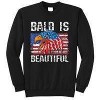 Bald Is Beautiful 4th Of July Independence Day Bald Sweatshirt