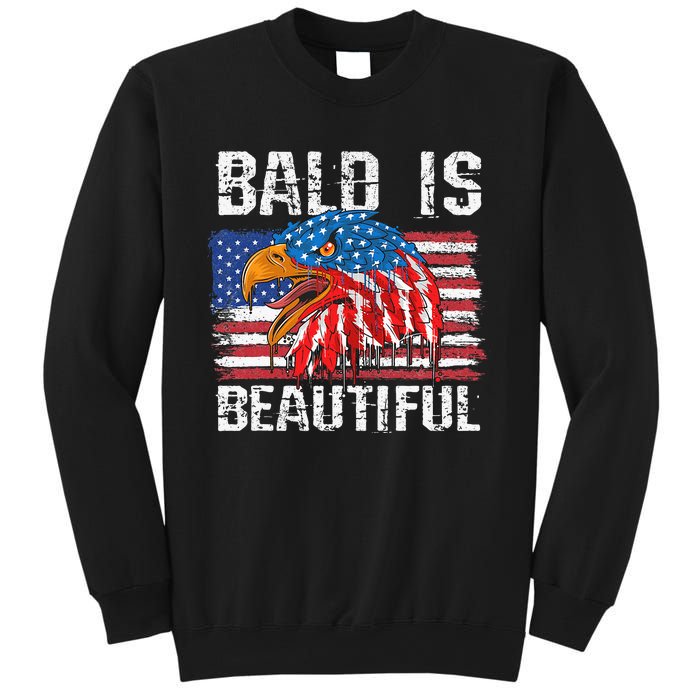 Bald Is Beautiful 4th Of July Independence Day Bald Sweatshirt