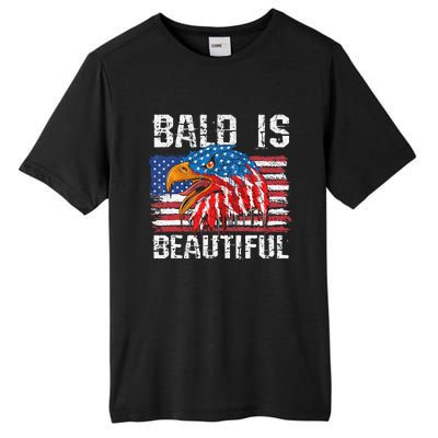 Bald Is Beautiful 4th Of July Independence Day Bald Tall Fusion ChromaSoft Performance T-Shirt