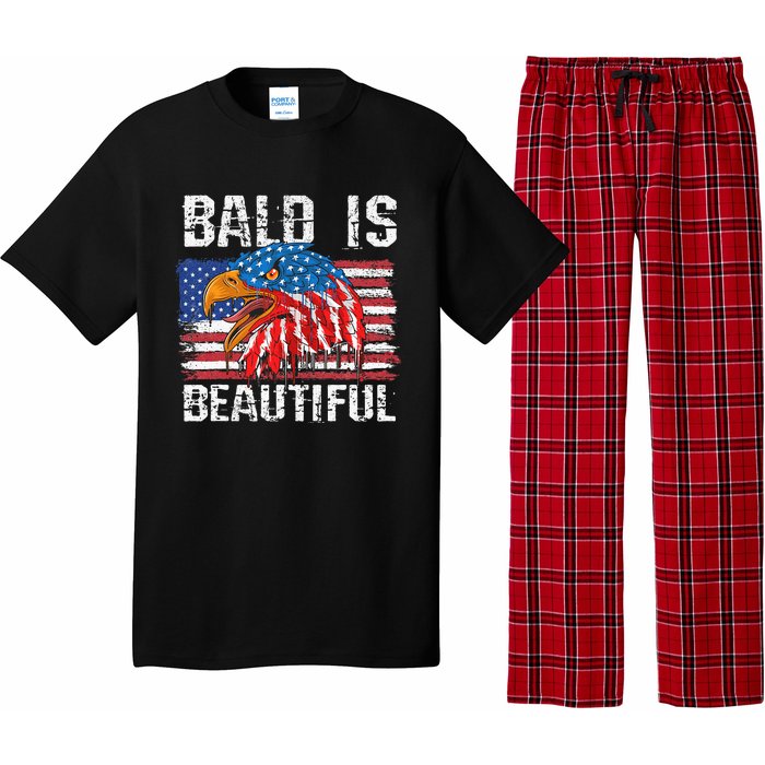 Bald Is Beautiful 4th Of July Independence Day Bald Pajama Set