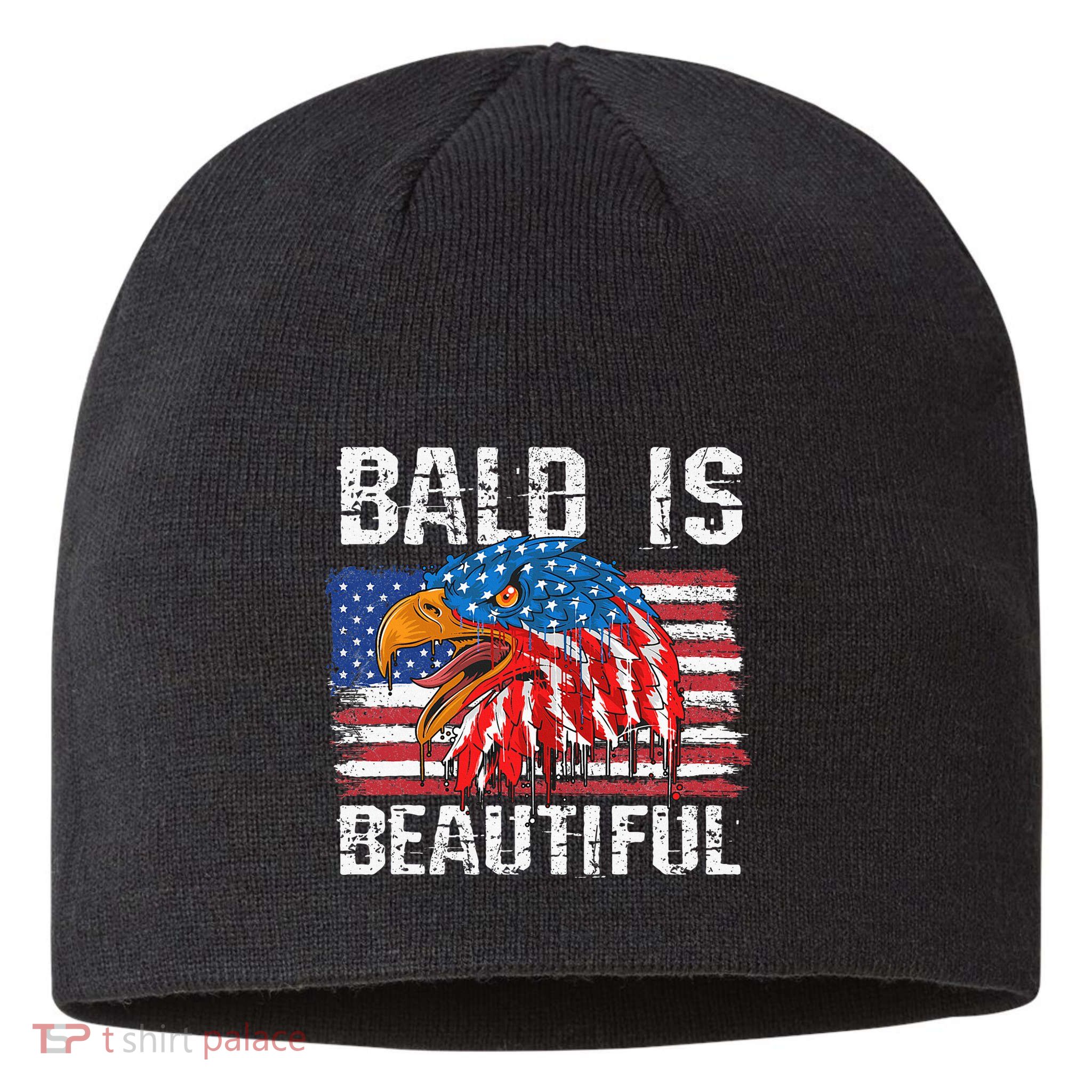 Bald Is Beautiful 4th Of July Independence Day Bald Sustainable Beanie