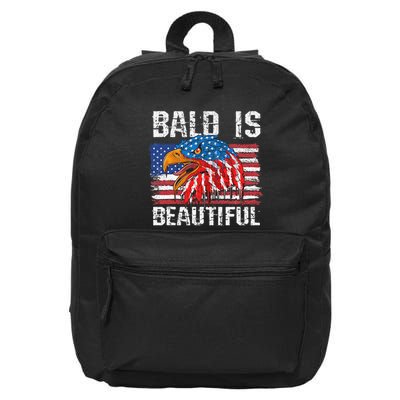 Bald Is Beautiful 4th Of July Independence Day Bald 16 in Basic Backpack