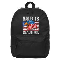 Bald Is Beautiful 4th Of July Independence Day Bald 16 in Basic Backpack