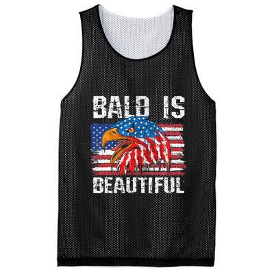 Bald Is Beautiful 4th Of July Independence Day Bald Mesh Reversible Basketball Jersey Tank
