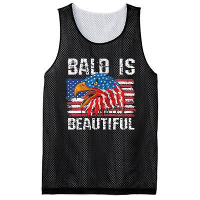 Bald Is Beautiful 4th Of July Independence Day Bald Mesh Reversible Basketball Jersey Tank