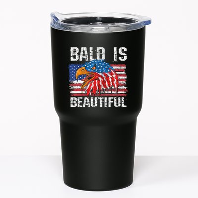 Bald Is Beautiful 4th Of July Independence Day Bald Tumbler