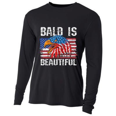 Bald Is Beautiful 4th Of July Independence Day Bald Cooling Performance Long Sleeve Crew