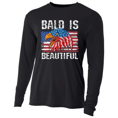 Bald Is Beautiful 4th Of July Independence Day Bald Cooling Performance Long Sleeve Crew