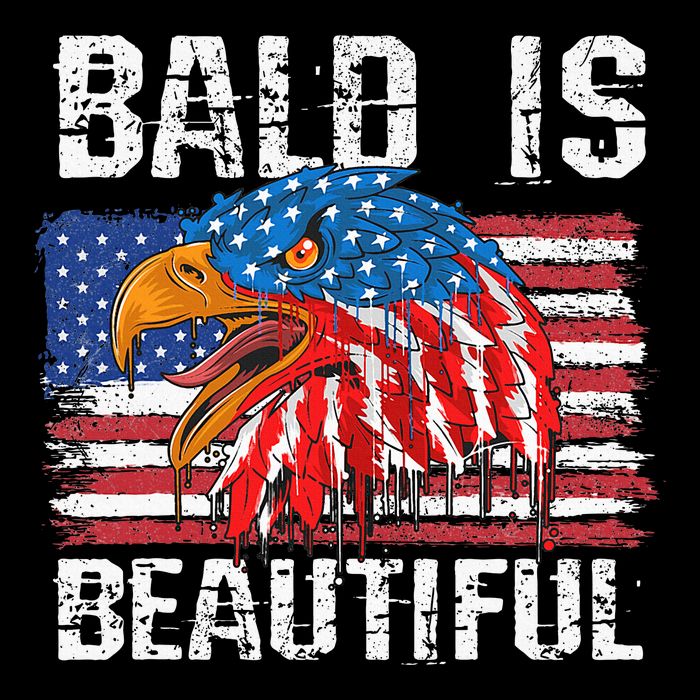 Bald Is Beautiful 4th Of July Independence Day Bald Cooling Performance Long Sleeve Crew