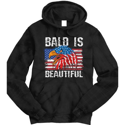 Bald Is Beautiful 4th Of July Independence Day Bald Tie Dye Hoodie