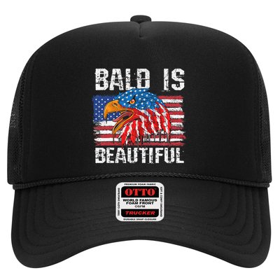 Bald Is Beautiful 4th Of July Independence Day Bald Trucker Hat
