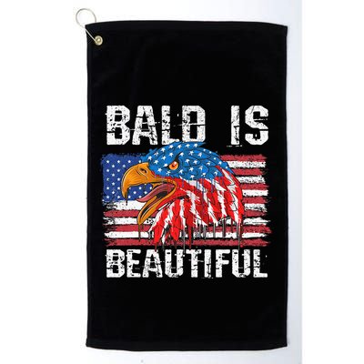 Bald Is Beautiful 4th Of July Independence Day Bald Golf Towel