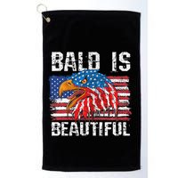 Bald Is Beautiful 4th Of July Independence Day Bald Golf Towel
