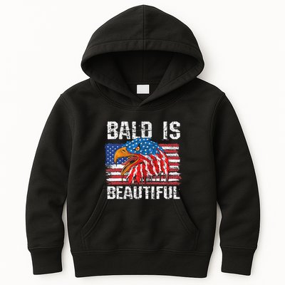 Bald Is Beautiful 4th Of July Independence Day Bald Kids Hoodie