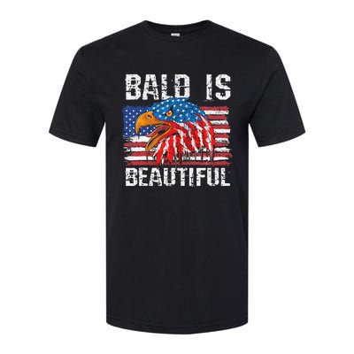 Bald Is Beautiful 4th Of July Independence Day Bald Softstyle CVC T-Shirt