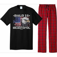 Bald Is Beautiful 4th Of July Independence Day America Eagle Pajama Set